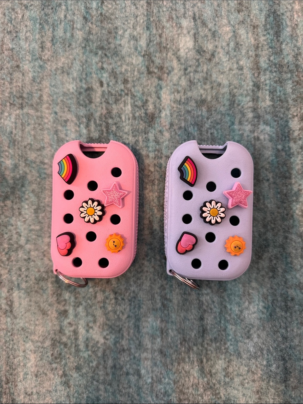 Crocs x Touchland Pink and Lavender Hand Sanitizer Charm Keychains - Set of 2